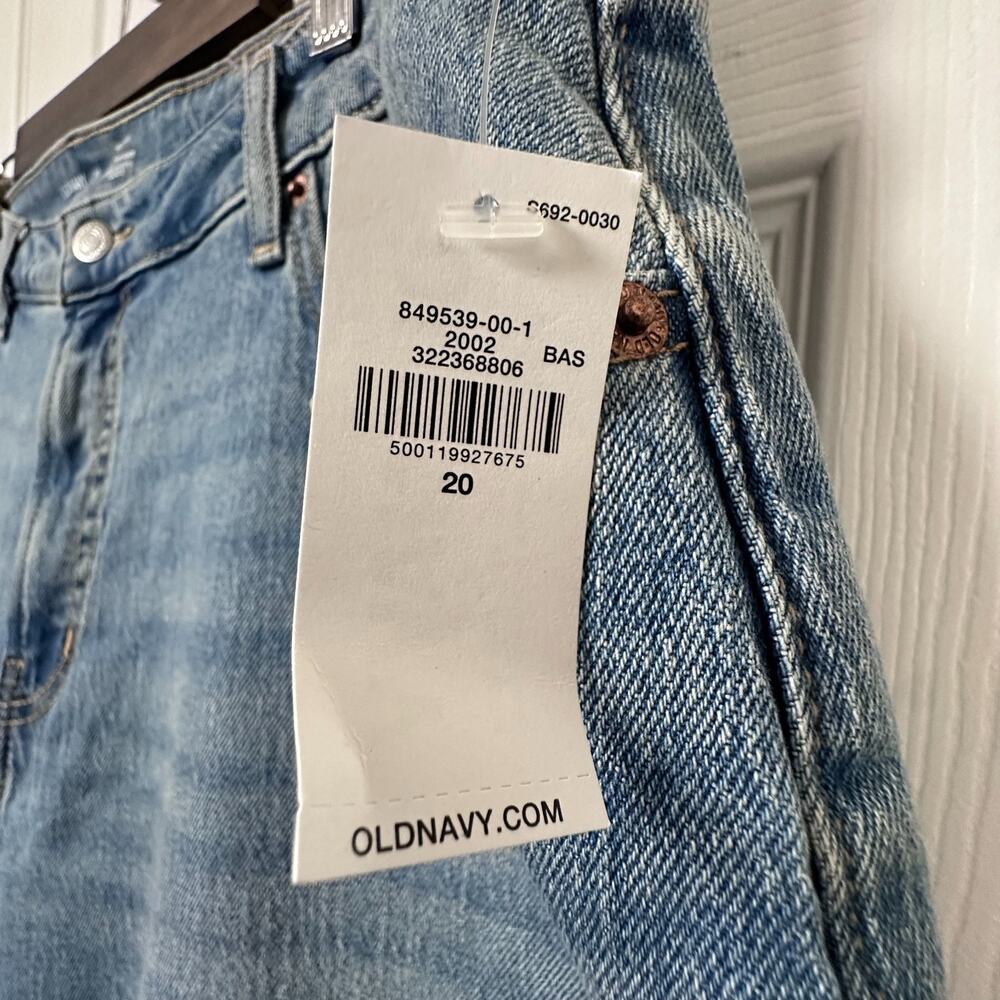 Old Navy Womens Plus 20 Curvy High Rise OG Straight Leg Jeans Medium Wash NWT - Picture 4 of 7